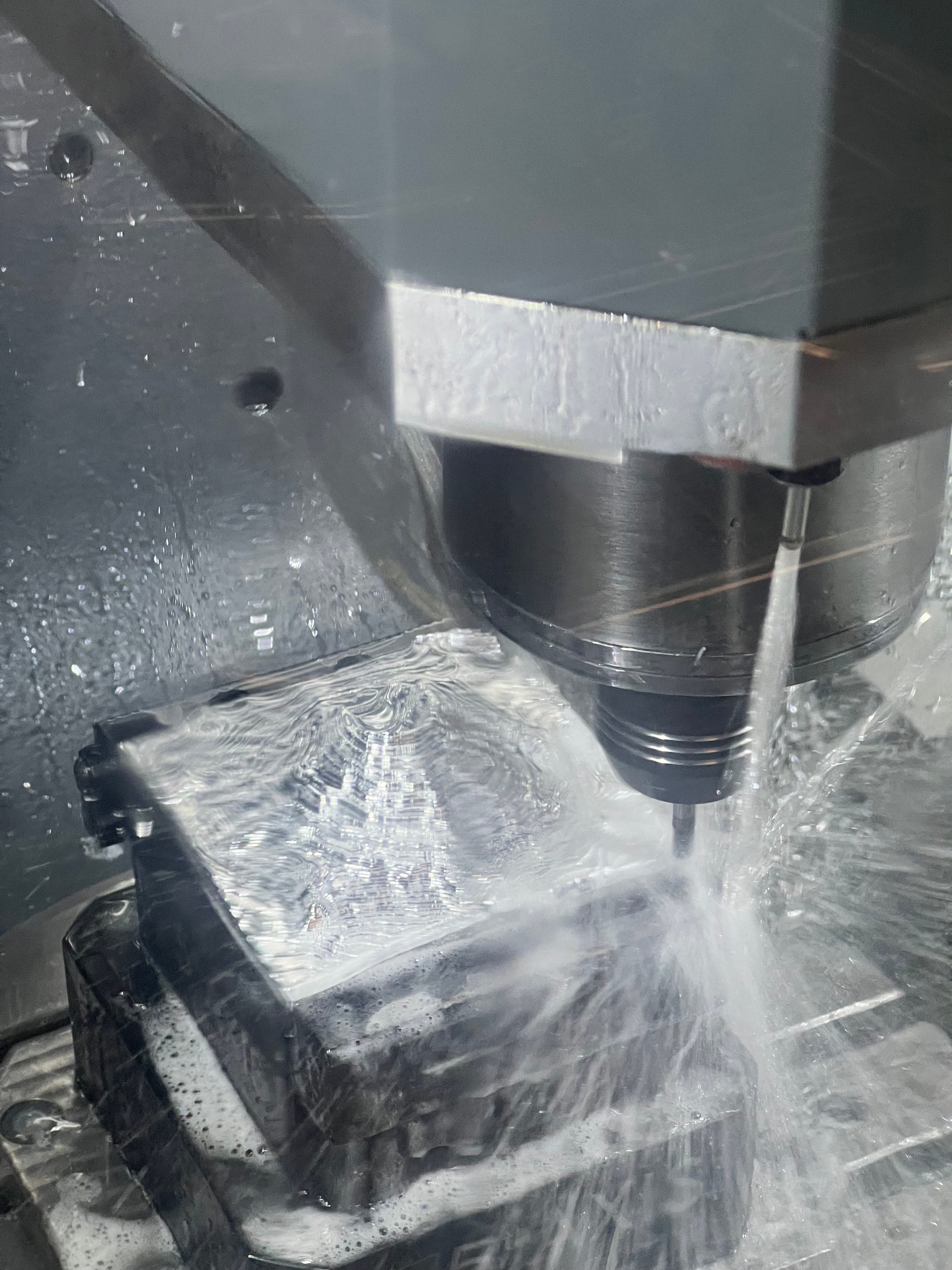 CNC machining in progress